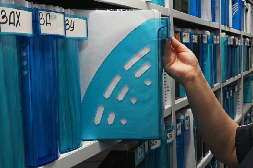 стеллажи для архива медицинских документов