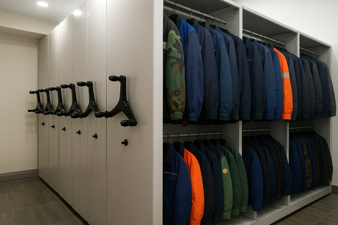 мобильные стеллажи для одежды